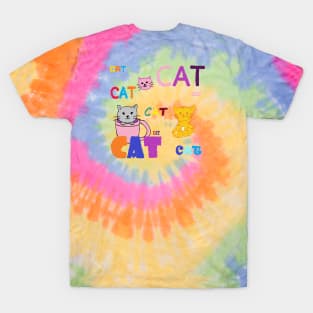 CAT, KITTY, OIL PAINTING T-Shirt